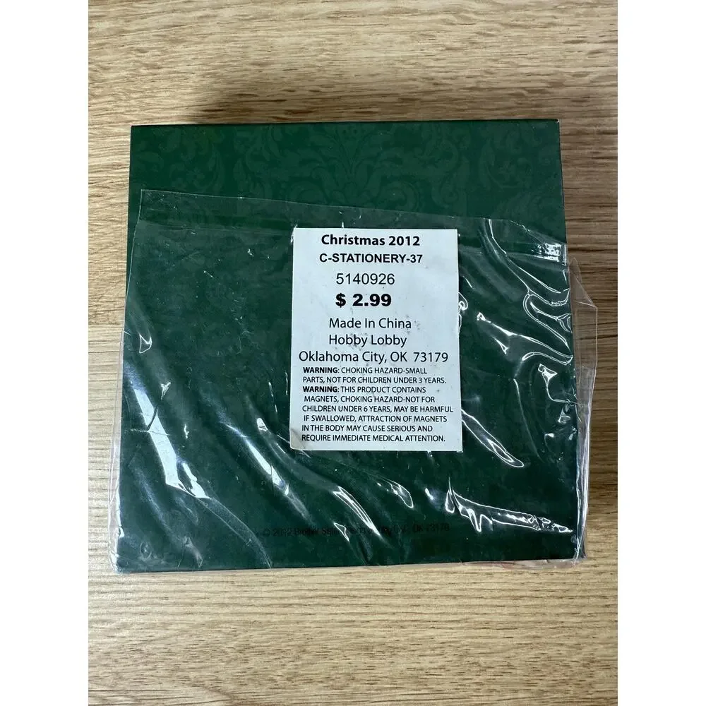 Hobby Lobby Christmas 2012 Notepad Pen Set